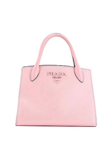 Prada Monochrome Tote Saffiano with City Calf Small (view 1)