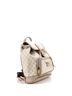 Gucci 100% Coatead Canvas Tan Interlocking G Patch Drawstring Flap Backpack GG Coated Canvas Small One size - photo 3