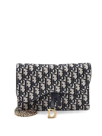 Christian Dior Saddle Chain Clutch Oblique Canvas (view 1)