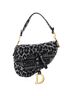 Christian Dior 100% Canvas Plain Black Saddle Handbag Mizza Embroidered Canvas Medium One size - photo 1