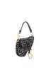 Christian Dior 100% Canvas Plain Black Saddle Handbag Mizza Embroidered Canvas Medium One size - photo 3