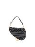 Christian Dior 100% Canvas Plain Black Saddle Handbag Mizza Embroidered Canvas Medium One size - photo 4