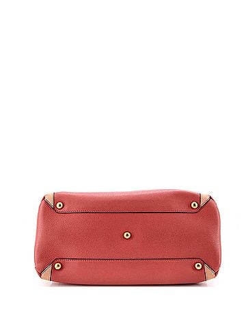 Burberry Banner Tote Leather and House Check Canvas Medium (view 2)