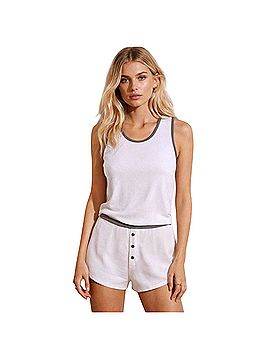 Plush Plush Contrast Trim Jersey Lounge Set Shorts (view 1)