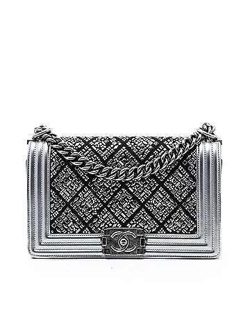 Chanel Old Medium Calfskin Crystal Embellished Boy Flap (view 1)
