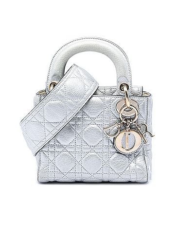 Dior Mini Metallic Calfskin Cannage Supple Lady Dior (view 1)
