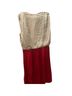 Tory Burch 100% Silk Red Ivory Cocktail Dress Size 4 - photo 2