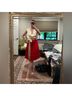 Tory Burch 100% Silk Red Ivory Cocktail Dress Size 4 - photo 4