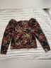 Walter Baker 100% Polyester Floral Green Red Long Sleeve Blouse Size L - photo 5