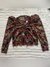 Walter Baker 100% Polyester Floral Green Red Long Sleeve Blouse Size L - photo 4
