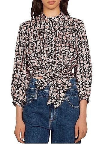 Sandro Helia 3/4 Sleeve Blouse (view 1)