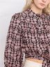 Sandro 100% Silk Floral Black Pink 3/4 Sleeve Blouse Size 2 - photo 6