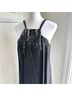 Maje 100% Silk 100% Lambskin Black Cocktail Dress Size M - photo 3