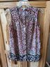 CAbi 100% Polyester Animal Print Pink Brown Sleeveless Top Size S - photo 5