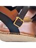 Steve Madden Black White Sandals Size 9 1/2 - photo 7