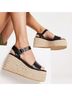 Steve Madden Black White Sandals Size 9 1/2 - photo 3