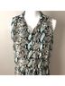 MSK 100% Polyester Snake Print Blue Black Casual Dress Size 6 - photo 5