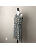 MSK 100% Polyester Snake Print Blue Black Casual Dress Size 6 - photo 6