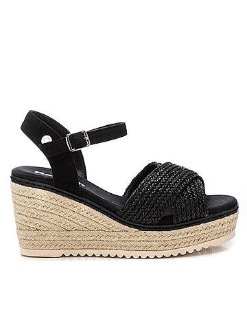XTI Women's Refresh Wedge Sandals in Black (view 1)