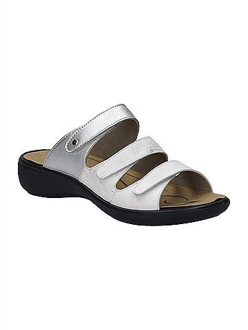 Romika Women's Ibiza 10 Leather Slip-On Sandals in White (view 2)