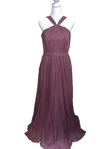 Weddington Way Bridesmaid Halter Neck Maxi Chiffon Gown Cocktail Dress (view 1)
