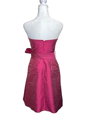 Alfred Sung Strapless Chiffon Bow Cocktail Dress (view 2)