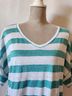 Chico's Stripes Blue White Short Sleeve Top Size XL - photo 5