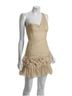 BCBGMAXAZRIA Tan Gold Cocktail Dress Size 12 - photo 1