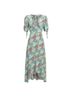 Intermix Floral Green White Casual Dress Size 2 - photo 1