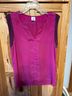 CAbi 100% Polyester Solid Pink Sleeveless Blouse Size S - photo 5