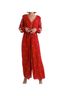 Free People 100% Rayon Red White Jumpsuit Size XS - photo 1