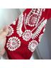 Free People 100% Rayon Red White Jumpsuit Size XS - photo 6