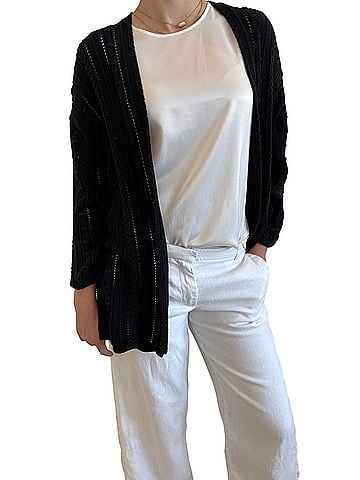 Autumn Cashmere Open Pointelle Duster Cardigan (view 1)