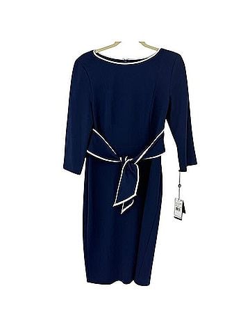 Adrianna Papell Tipped Crepe Tie Dress Casual Dress (view 1)