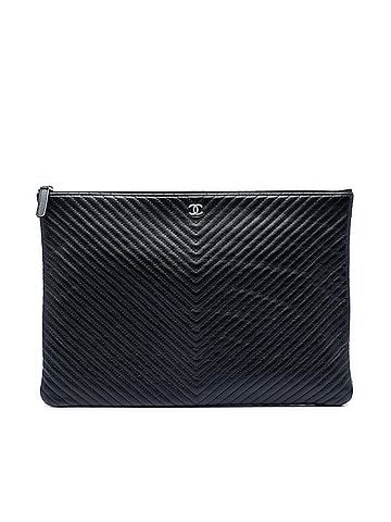 Chanel Large Chevron Caviar O Case Clutch (view 1)