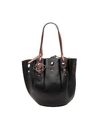 Loewe Paulas Ibiza Perforated Leather Shell Basket Tote (view 1)