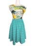 Retrolicious 100% Cotton Floral Stripes Multi Color Casual Dress Size S - photo 1