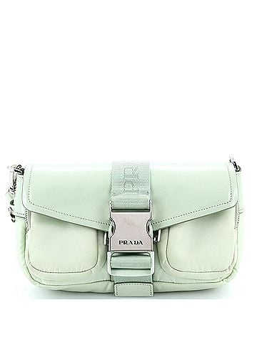 Prada Buckle Pocket Crossbody Bag Spazzolato Leather and Tessuto (view 1)