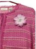 Studio Works Tweed Pink Yellow Cardigan Size M - photo 5