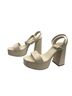 Larroudé 100% Leather White Sandals Size 9 - photo 3