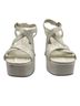 Larroudé 100% Leather White Sandals Size 9 - photo 4
