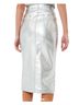 STAUD Silver Faux Leather Skirt Size 23 waist - photo 2