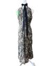 Sam Edelman Floral Black Gold Cocktail Dress Size 4 - photo 2