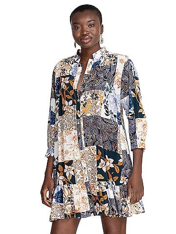 Johnny Was Luna Silk Mini Cocktail Dress (view 1)
