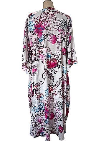 Natori Eden Floral-Print Satin Caftan Casual Dress (view 2)