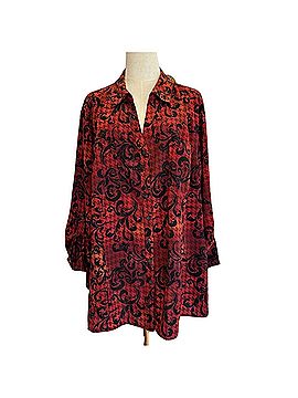 Maggie Barnes For Catherines Long Sleeve Button Down Shirt