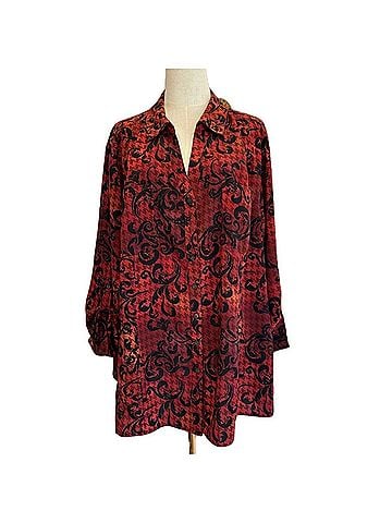 Maggie Barnes for Catherines Long Sleeve Button-Down Shirt (view 1)