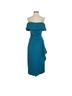 Xscape Solid Teal Cocktail Dress Size 6 - photo 8
