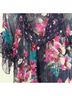 MNG 100% Silk Floral Multi Color Short Sleeve Blouse Size 6 - photo 4