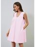 Unlabeled Solid Pink Casual Dress Size S - photo 3